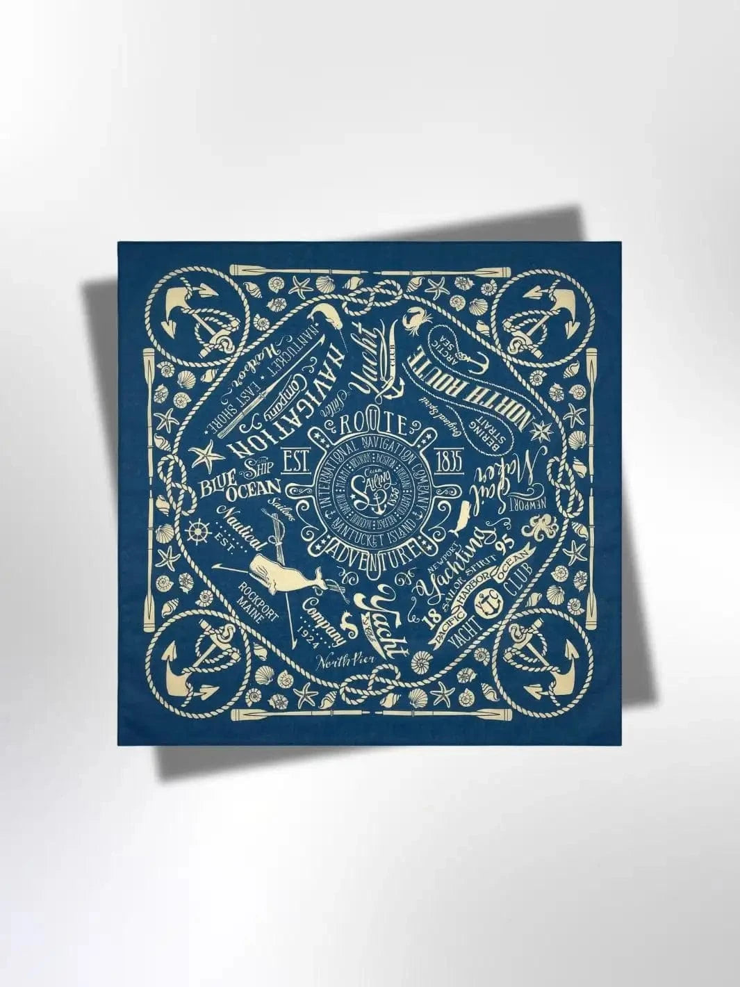 Bandana Ancre Bleu 55x55 cm