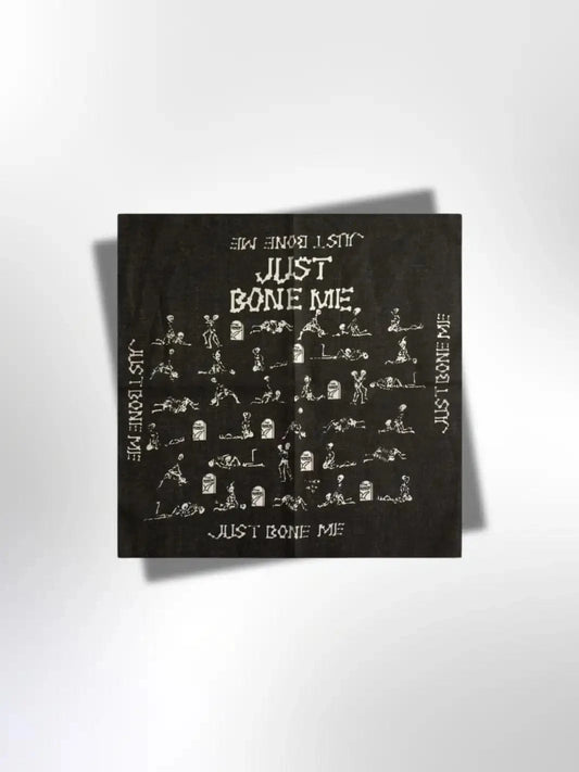 Bandana "Just Bone Me" Noir 55x55 cm