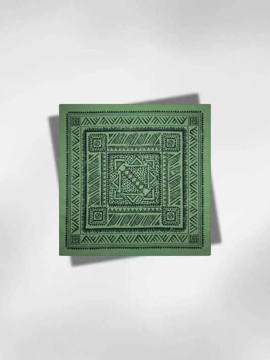 Bandana Mosaïque Vert 55x55 cm