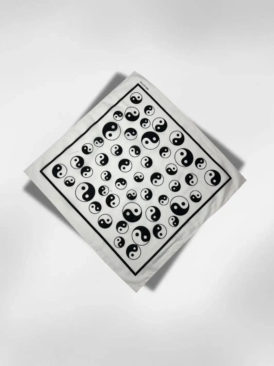 Bandana Yin et Yang Blanc 55x55 cm