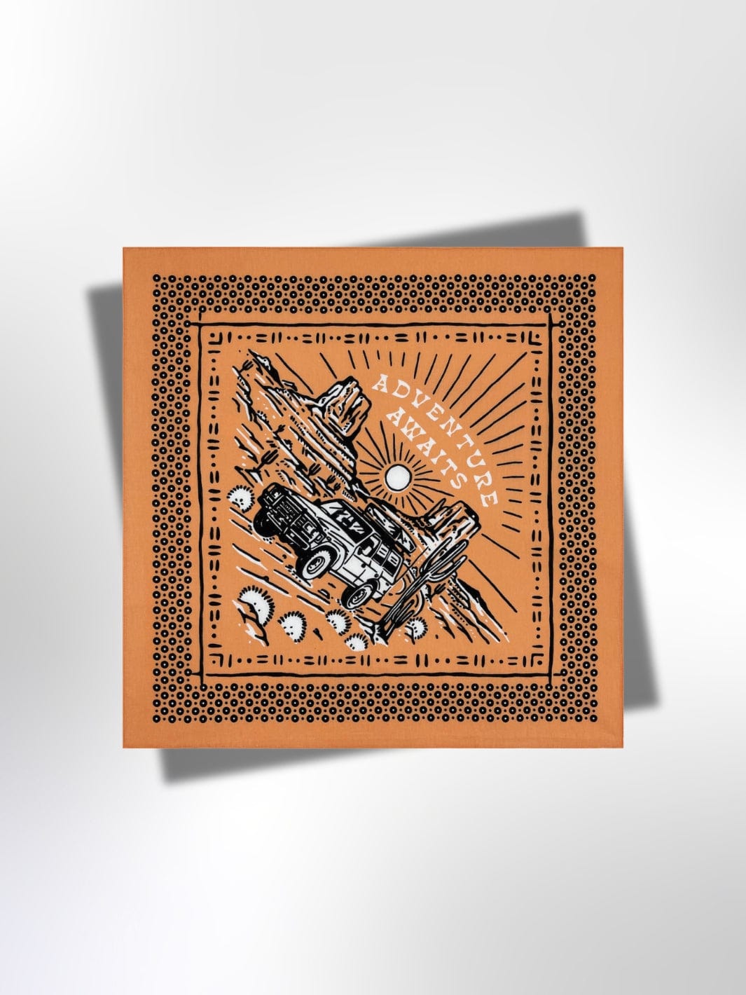 Bandana "Adventure Awaits" Orange 55x55 cm