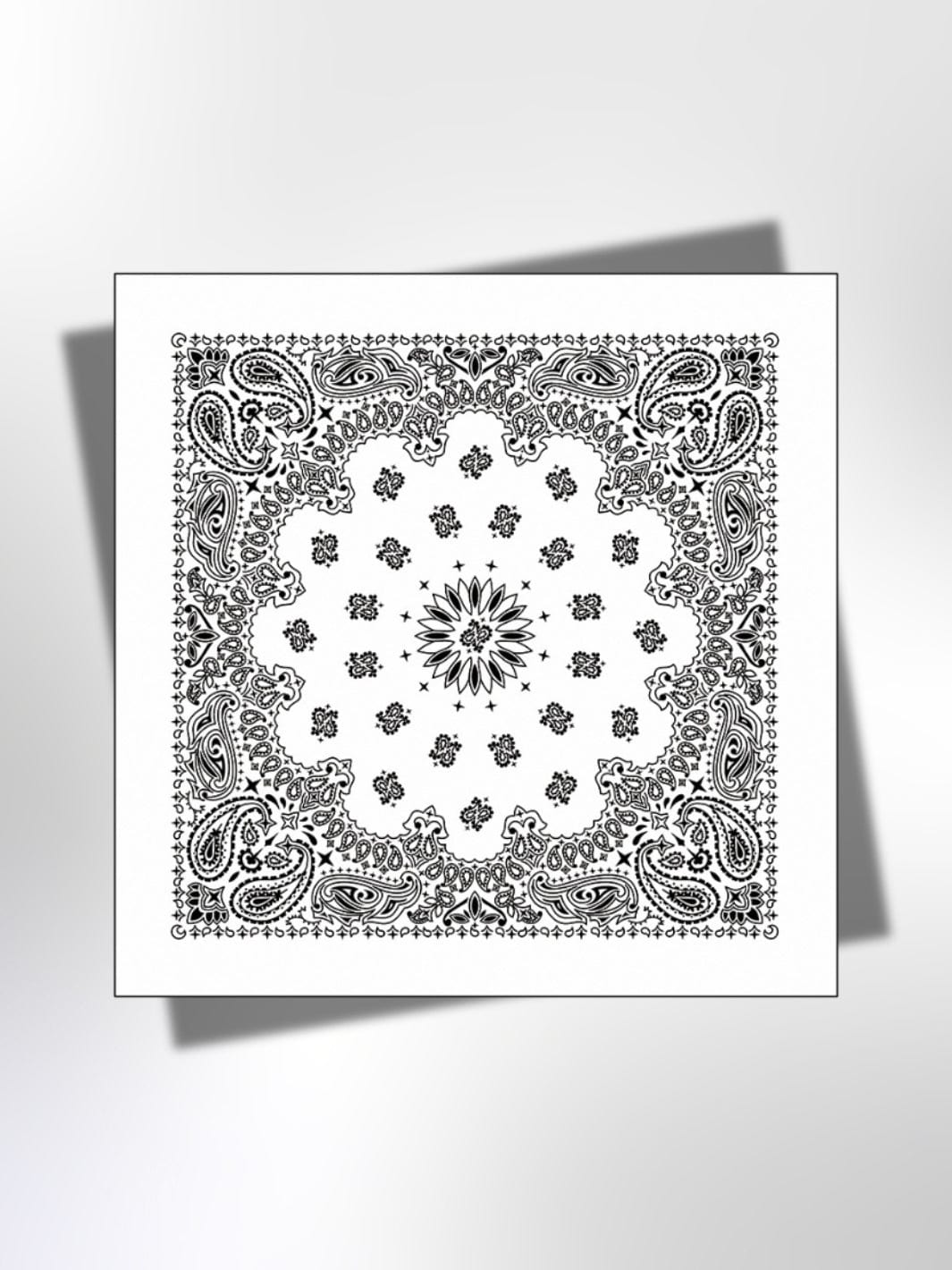 Bandana Blanc Cheveux 58x58 cm