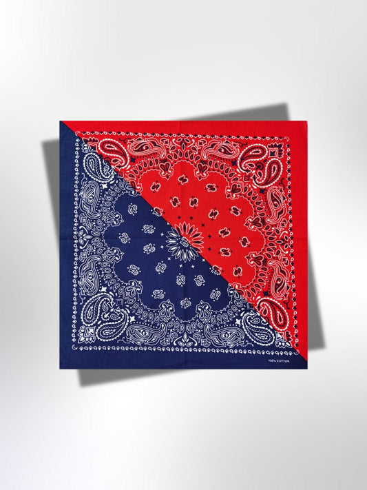 Bandana Bleu et Rouge 55x55 cm