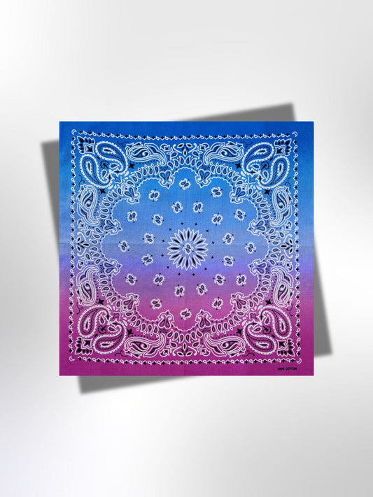 Bandana Dégradé Bleu à Violet 55x55 cm