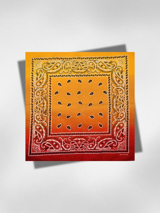 Bandana Dégradé Orange à Rouge 55x55 cm