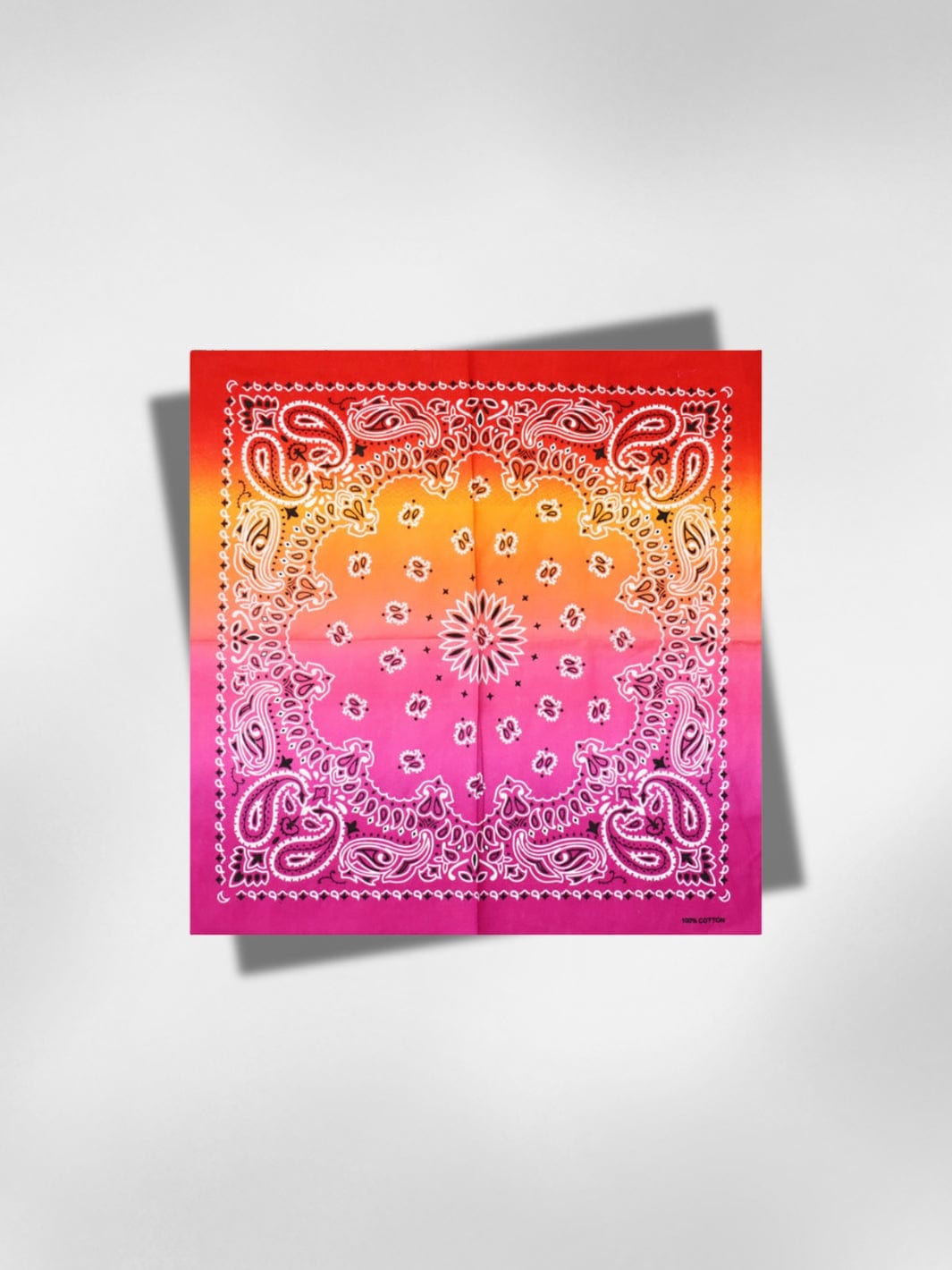 Bandana Dégradé Rouge à Rose 55x55 cm