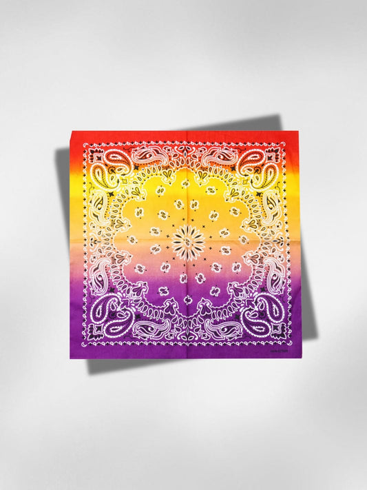 Bandana Dégradé Rouge à Violet 55x55 cm