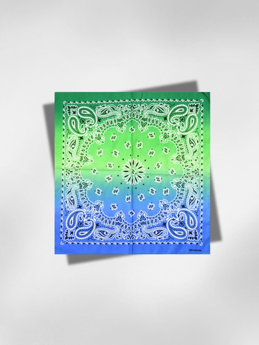 Bandana Dégradé Vert à Bleu 55x55 cm