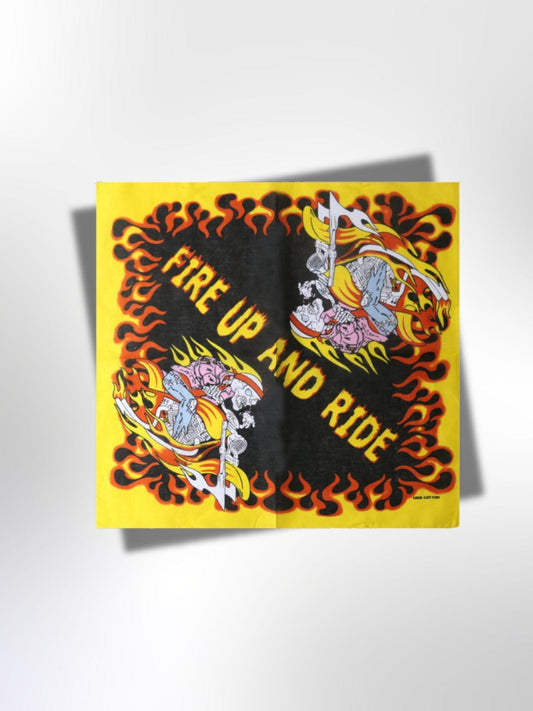 Bandana "Fire Up And Ride" 55x55 cm