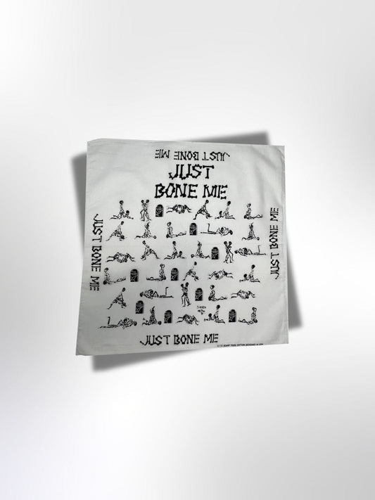 Bandana "Just Bone Me" Blanc 55x55 cm