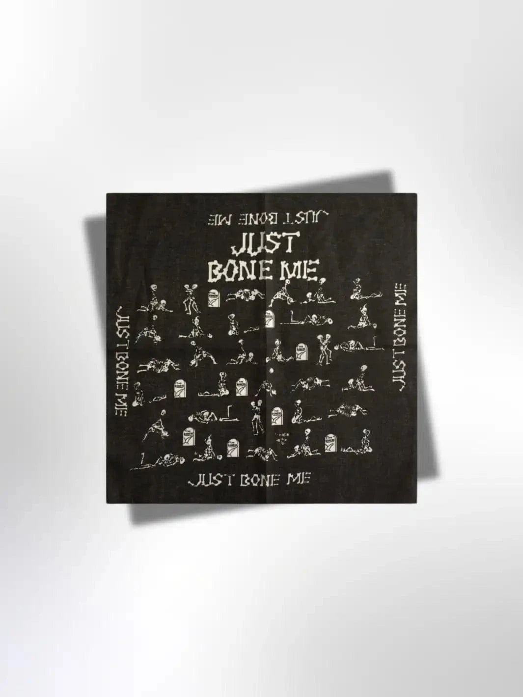 Bandana "Just Bone Me" Noir 55x55 cm
