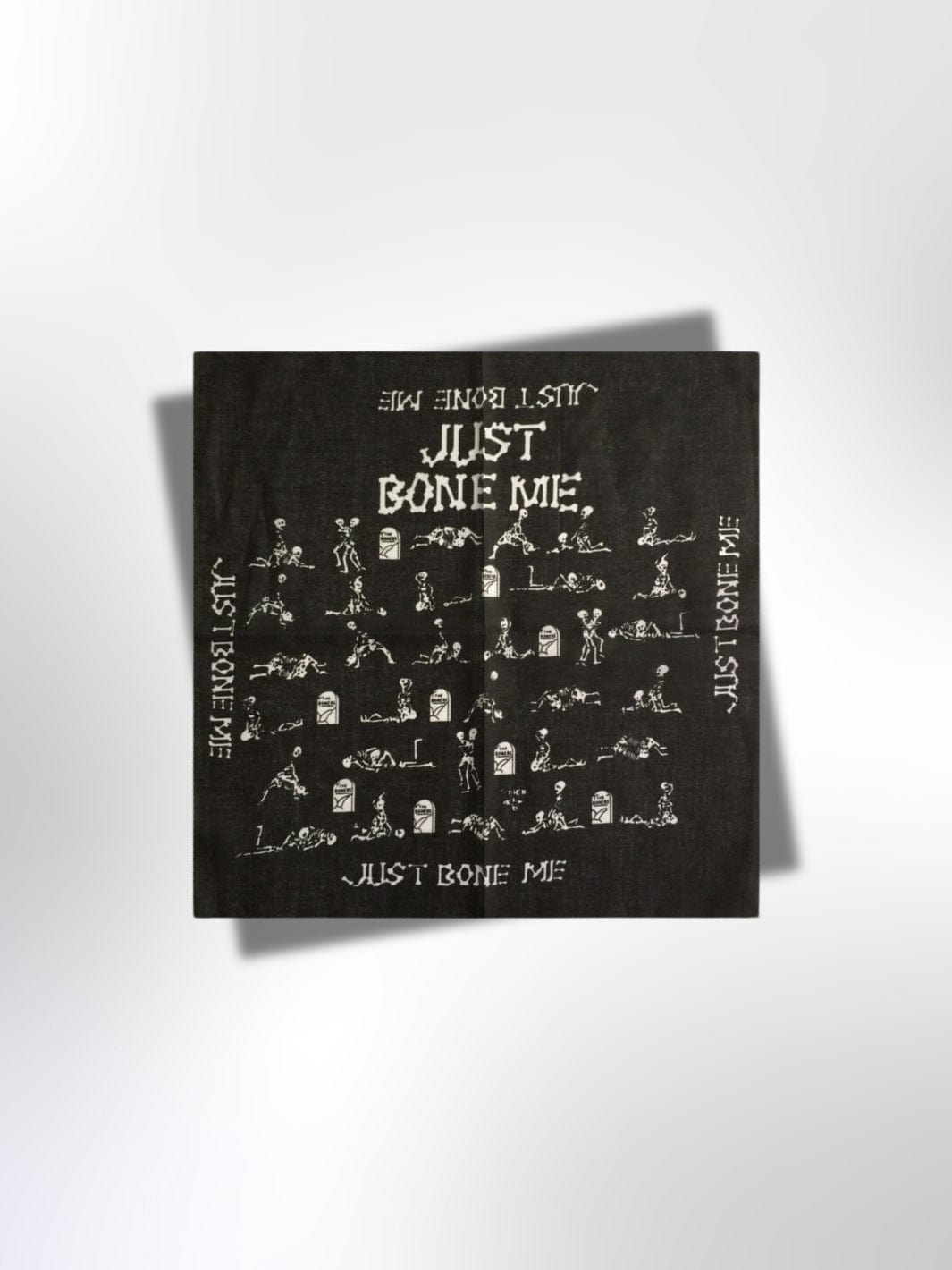 Bandana "Just Bone Me" Noir 55x55 cm