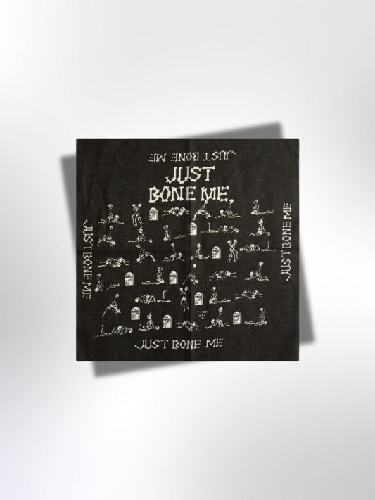 Bandana "Just Bone Me" Noir 55x55 cm