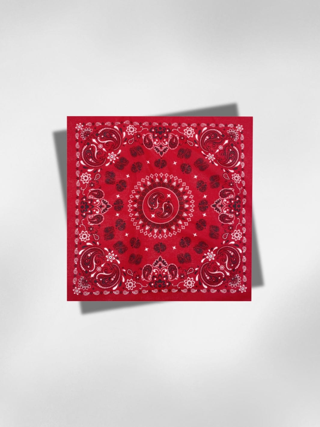 Bandana Motif Paisley Rouge 55x55 cm