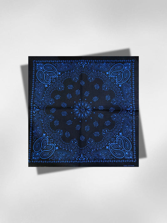 Bandana Noir et Bleu 55x55 cm