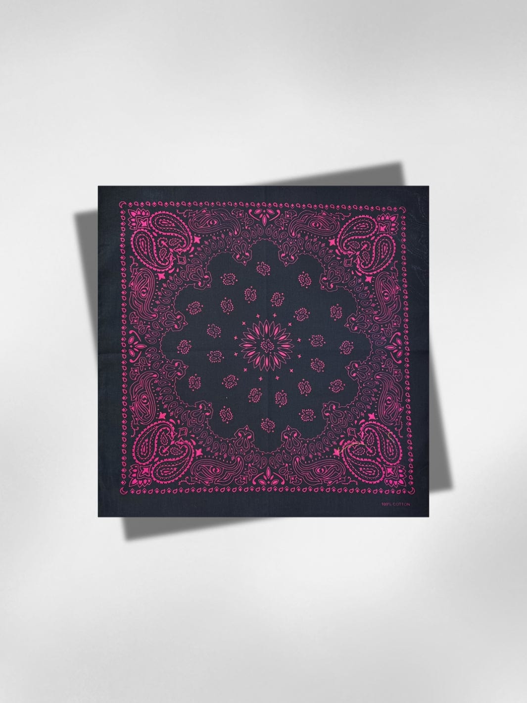 Bandana Noir et Rose 55x55 cm