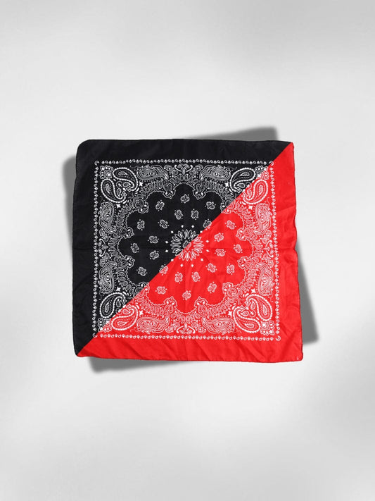 Bandana Noir et Rouge 54x54 cm