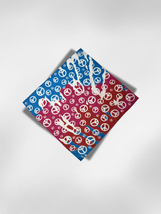 Bandana Peace Bleu Blanc Rouge 55x55 cm