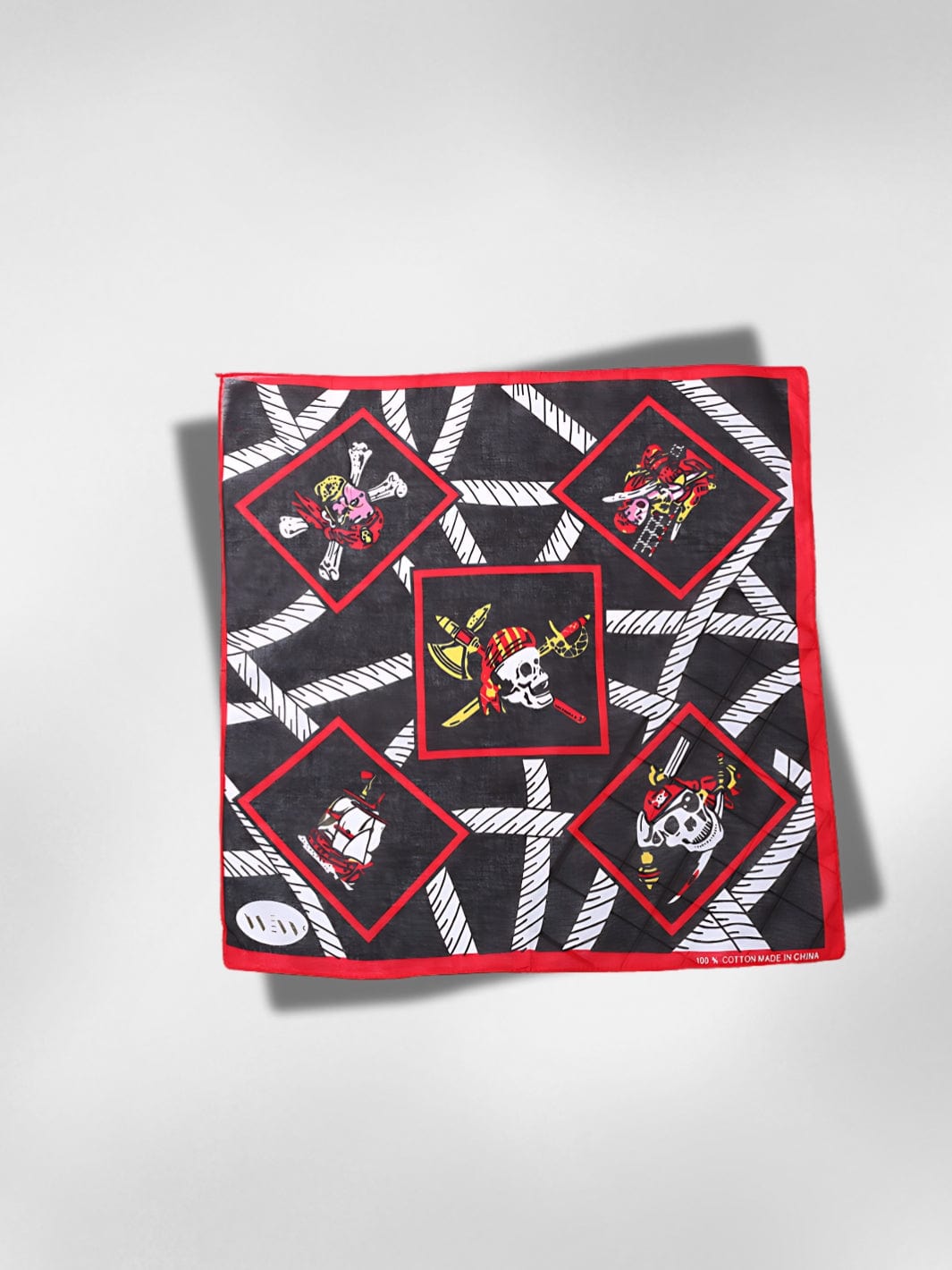 Bandana Pirate Rouge 55x55 cm