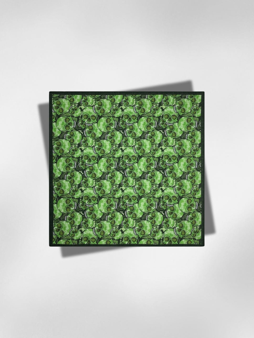 Bandana Tête de Mort Vert 55x55 cm