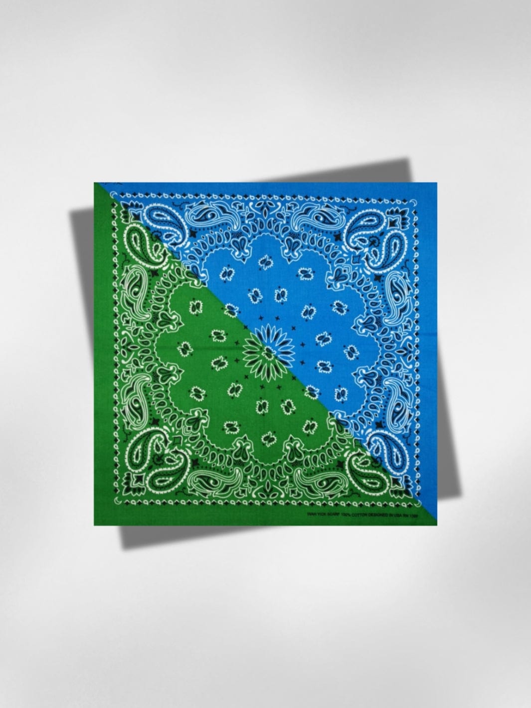 Bandana Vert et Bleu 55x55 cm