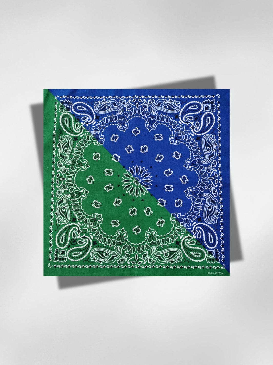 Bandana Vert et Bleu Roi 55x55 cm