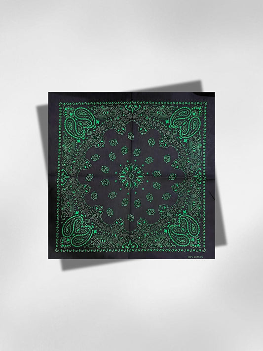 Bandana Vert et Noir 55x55 cm