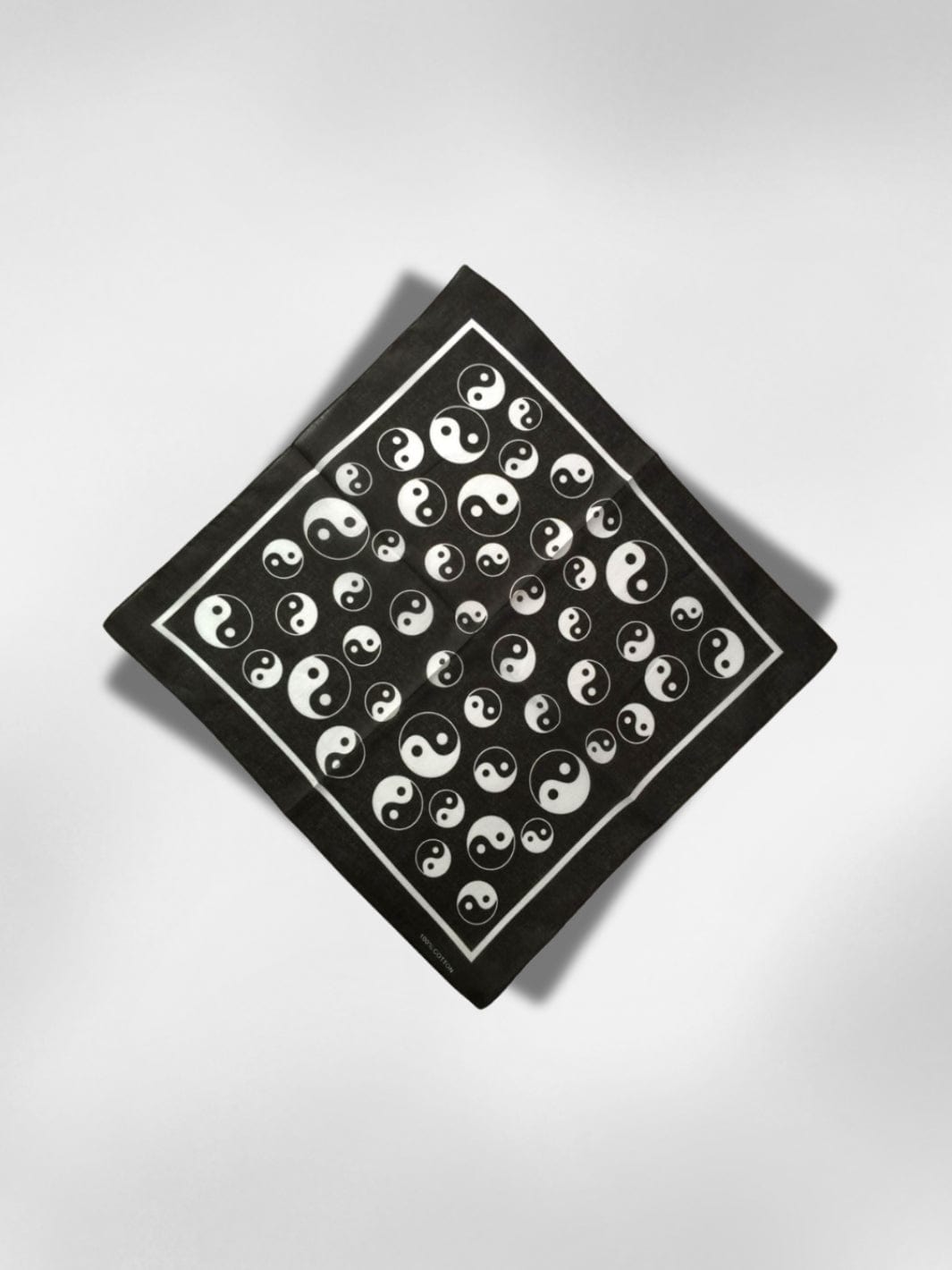 Bandana Yin et Yang Noir 55x55 cm